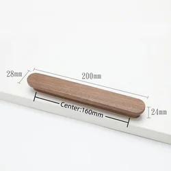 Walnut T - Bar Wood Knobs and Pulls for Furniture and Cabinetry (Walnut - C160)