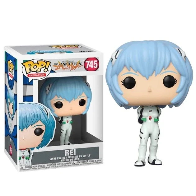 thumbnail image 5 of Figura de vinilo Funko Pop Animetion NEON GENESIS POP EVANGELIONs REI 745#, modelo de muñecos, juguetes para regalo de cumpleaños, 5 of 5