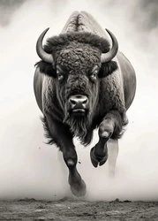 Monochrome Wildlife Canvas Art Prints - 40x60cm No Frame (PURPLE)