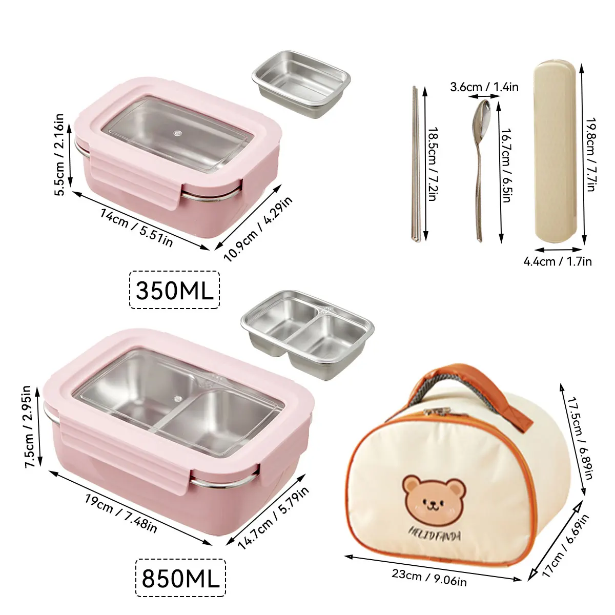 Pink 1200ml Set