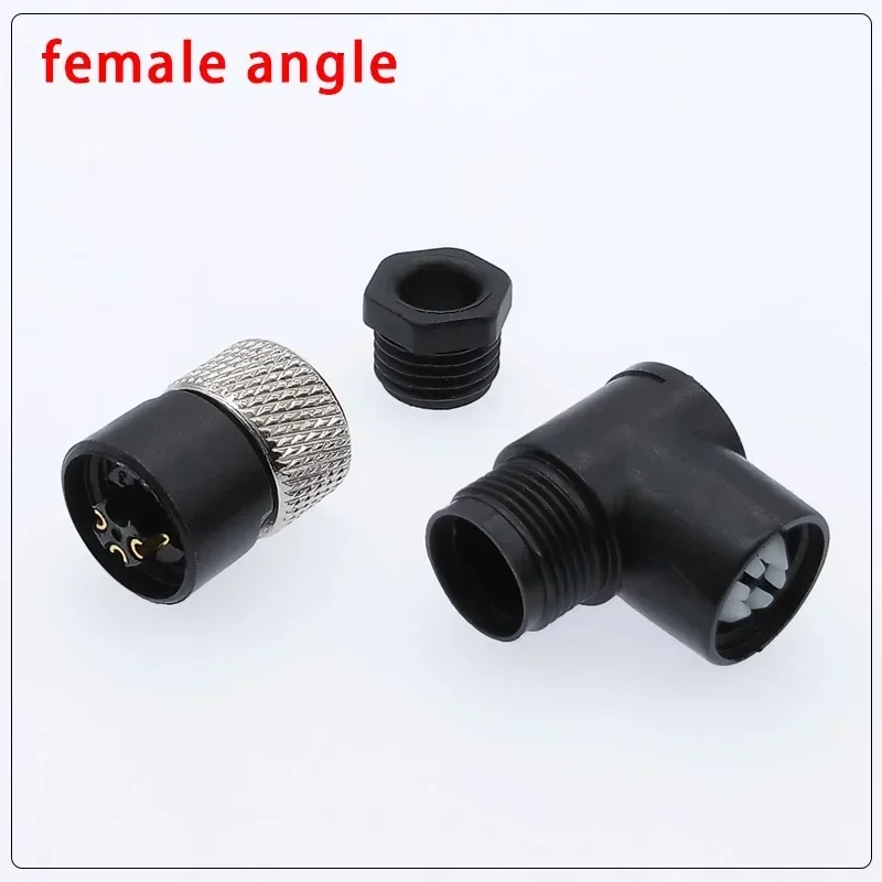 M8 sensor connector waterproof male&female plug straight angle screw threaded coupling 3pin 4pin