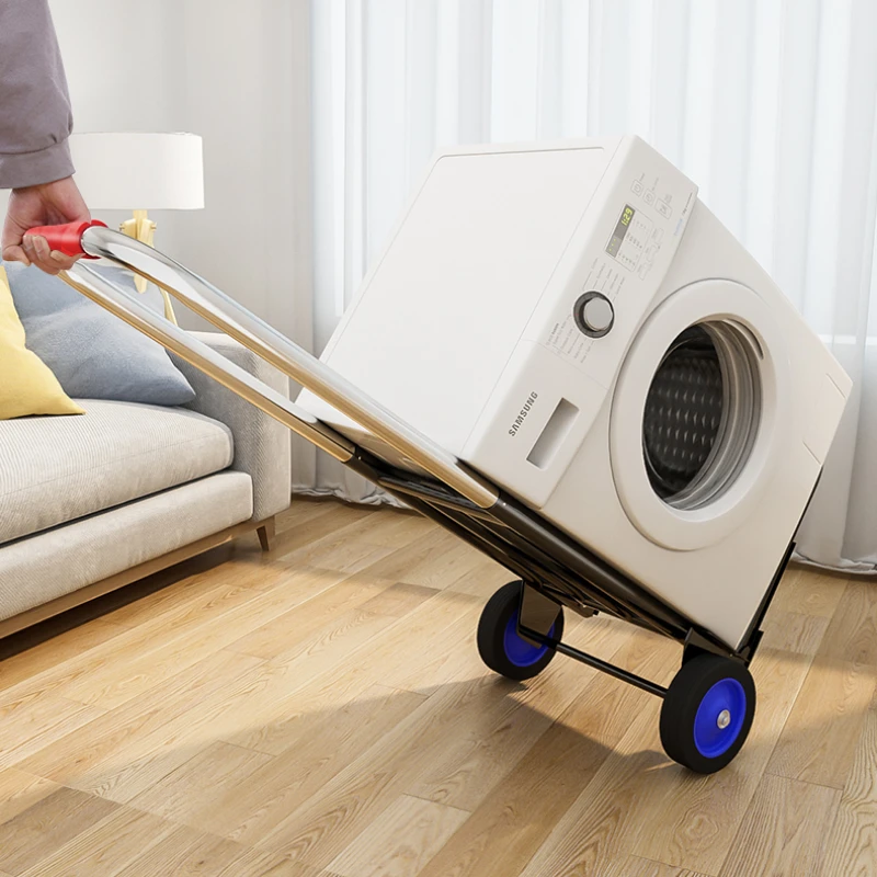 Folding Handling Trolley Retractable Shopping Luggage Cart Portable Home Pull Cargo Trolley Magic Household Trailer