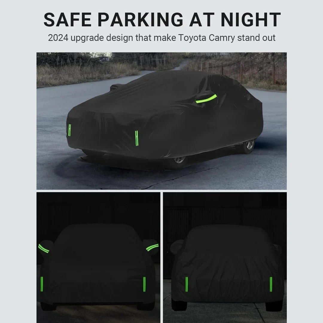 Waterproof Car Cover For 1996-2024 Toyota Camry Windproof Snowproof Rain Hail Sun UV Protection Full Outdoor Indoor Exterior - Image 5