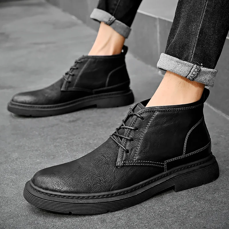 Lässige Martin-Stiefel, Schuhe für Herren, leichte Turnschuhe, Sport, Outdoor, Slip, bequem_voghion.com