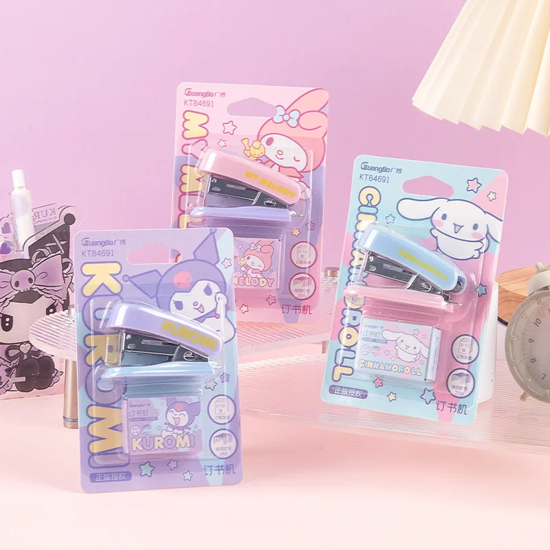 

Kawaii Sanrio Cinnamoroll My Melody мини степлер набор офисные принадлежности практичный степлер для девочек инструмент ручной работы школьные принадлежности подарки