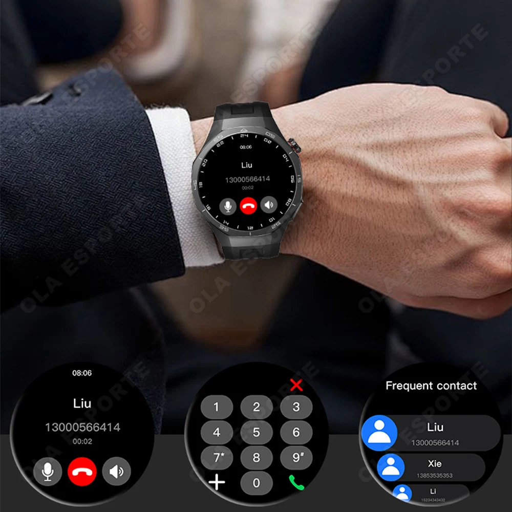 Smartwatch per uomo e donna, schermo HD da 1,5 pollici 360*360, batteria da 330 mAh, monitoraggio della frequenza cardiaca e del sonno, chiamate Bluetooth, modello HT30. - immagine 5