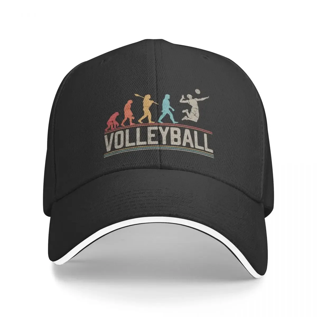 

Volleyball Evolution of Man Funny Volleyball Player Vintage Baseball Cap black dad hat Men's Baseball Women's