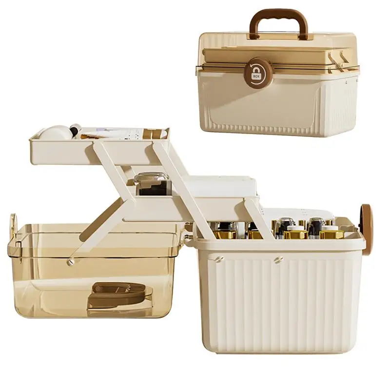 

Контейнер для хранения лекарств, трехуровневый контейнер для хранения таблеток, семейный аксессуар, вместительный органайзер для лекарств