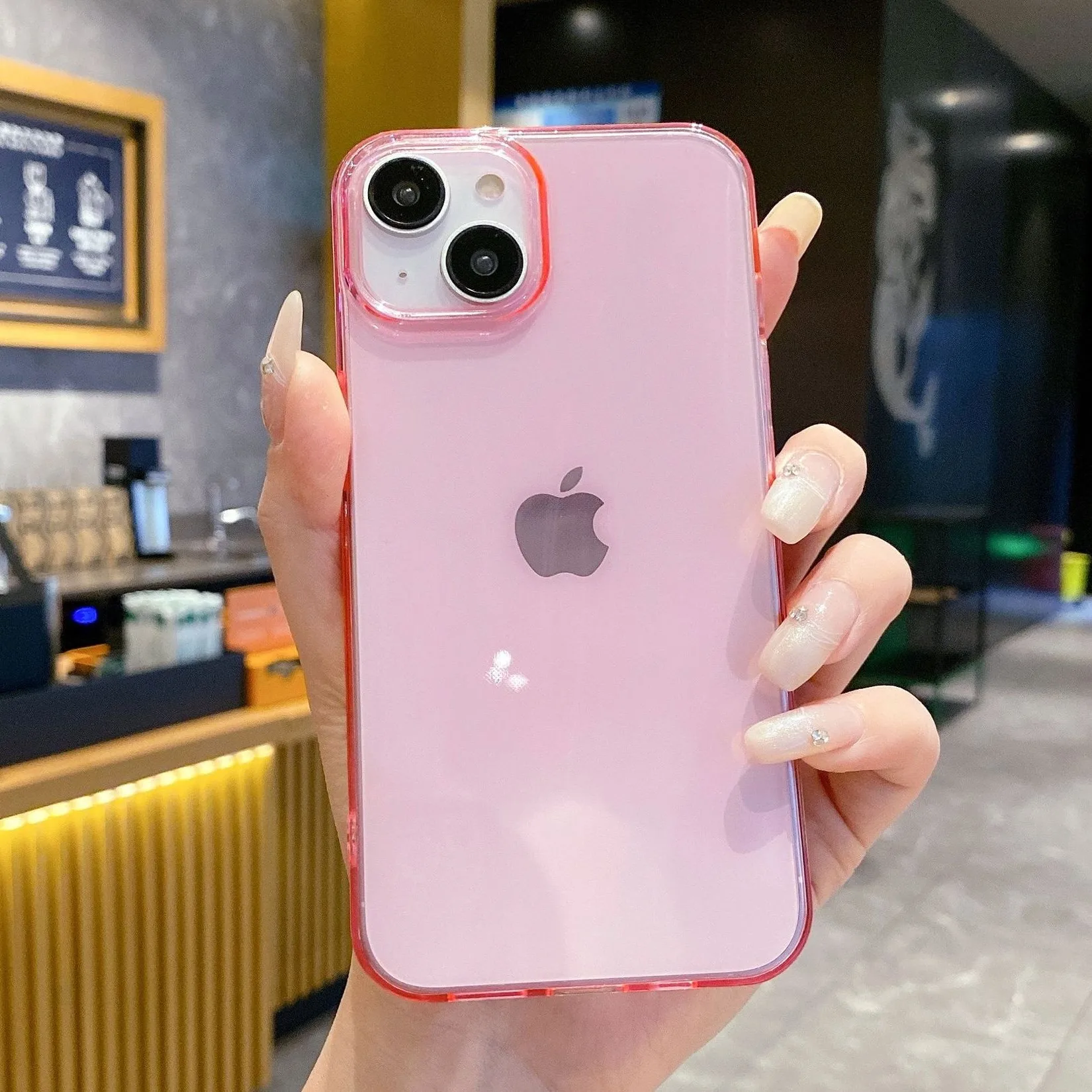 thumbnail image 1 of Soft Transparent Candy Color Phone Case For iPhone 16 15 14 13 12 11 Pro X XS Max XR 8 7 Plus Mini Clear Shockproof Bumper Cover, 1 of 4