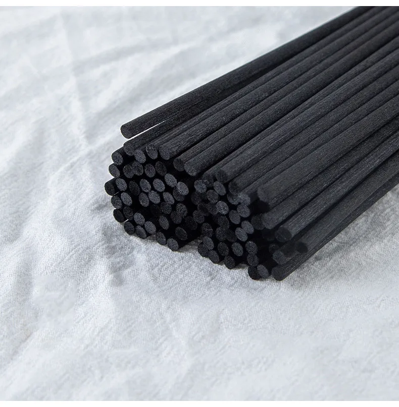 

100PCS L19/22/24/25/30/40cm Black Fiber Rattan Sticks Essential oil Reed Diffuser Sticks 3mm for Home Decoration Air freshener
