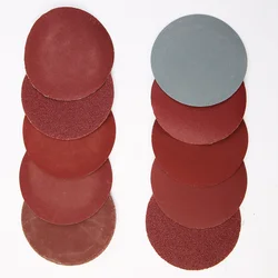 Papier de verre floqué 3 pouces 75mm, 100 pièces, papier de ponçage à sec, disque de ponçage rond à mailles 80 3000, meulage, polissage, outils de nettoyage abrasif 