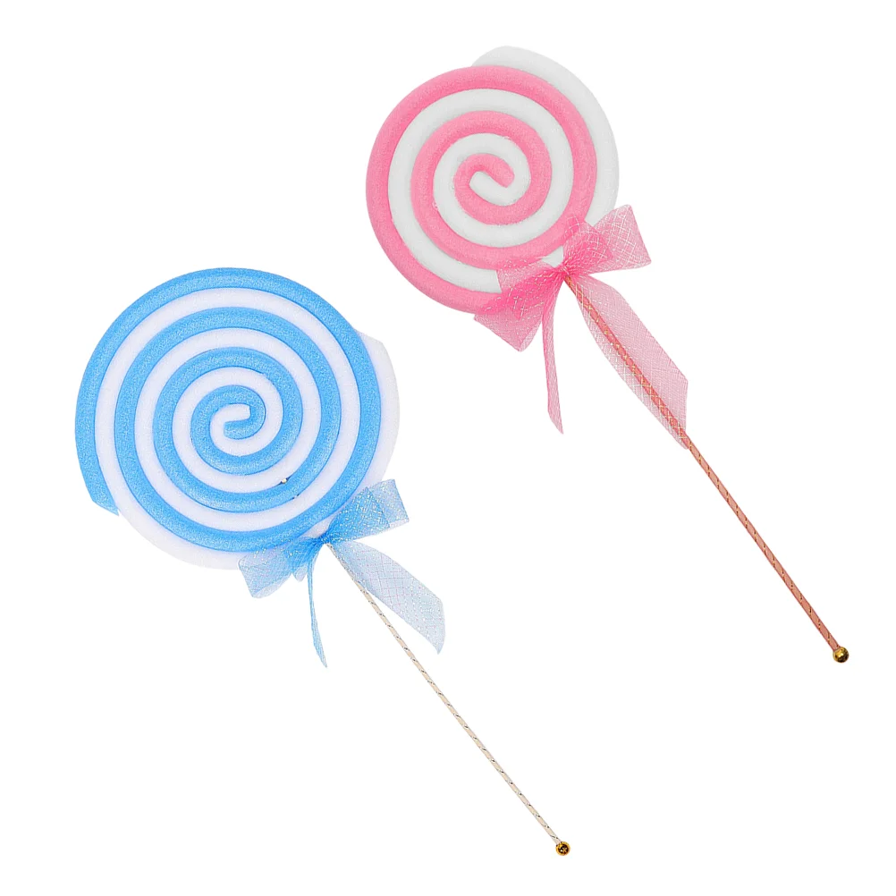

2pcs Large Lollipop Decors Simulation Lollipop Props Party Festival Fake Giant Lollipop Adornments