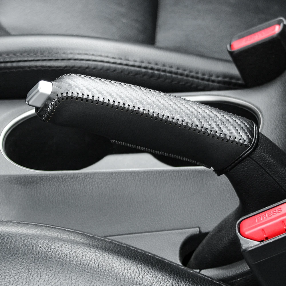 Leather Gears Handbrake Cover Auto Interior for Toyota Corolla Avensis Yaris Rav4 Auris Hilux Prius Prado Camry Celica Reiz, hand brake cover,car interior accessories,gear head cover