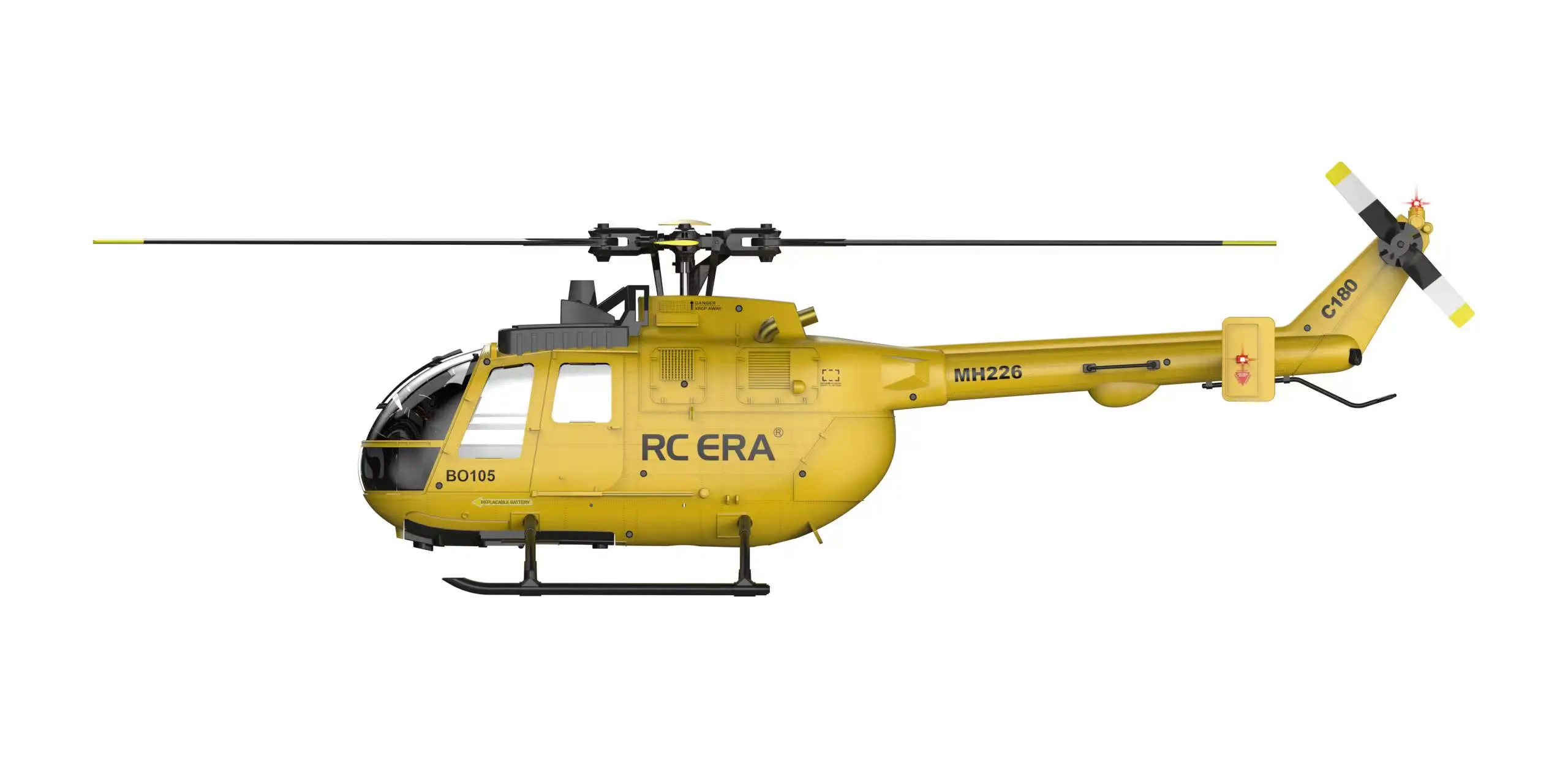 RC ERA C180 BO-105 2.4G 6CH 광학 흐름 포지셔닝 TOF 고도 유지 듀얼 브러시리스 모터 1:25 스케일 플라이바리스 RC 헬리콥터