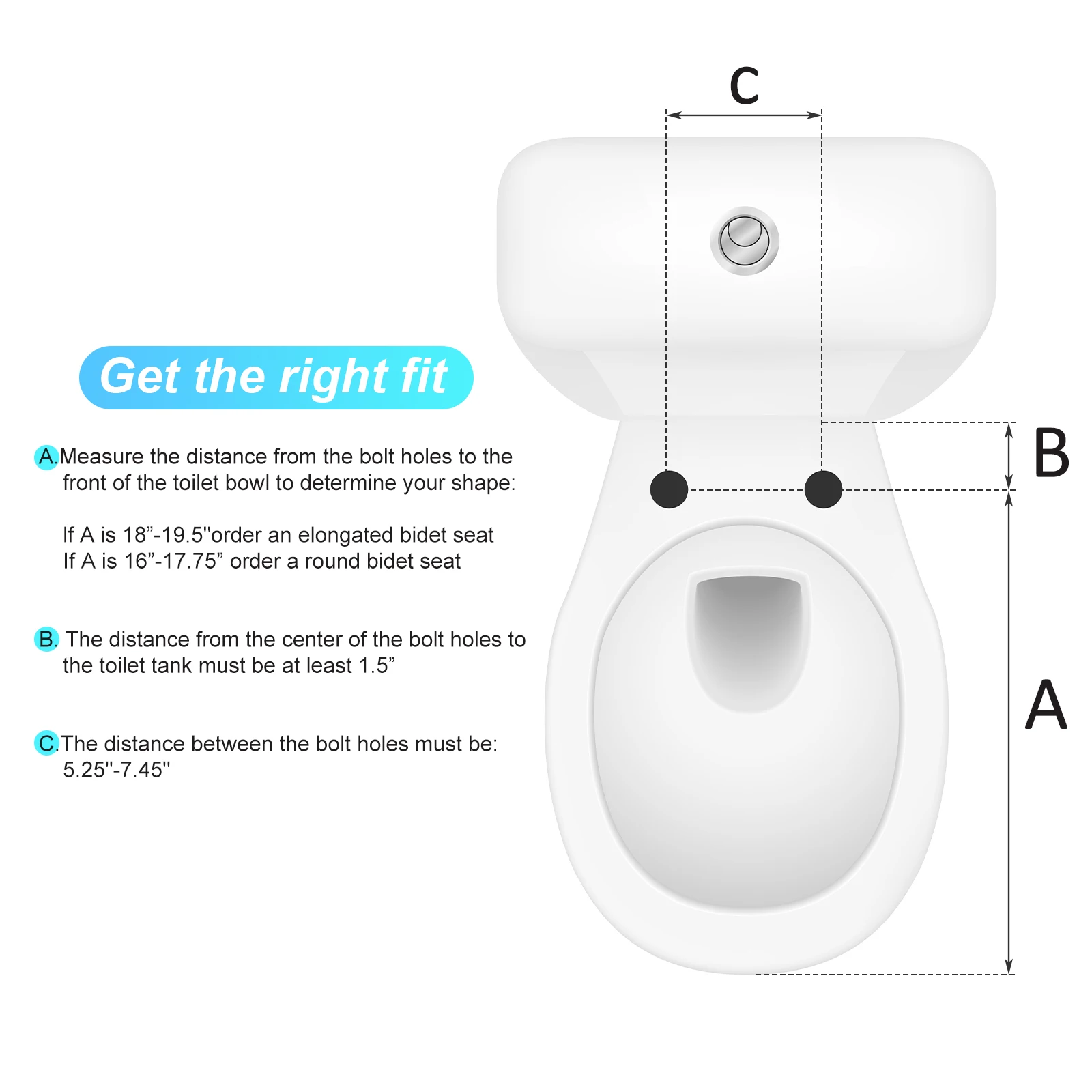 Bidet Toilet Seat, Premium Non-Electric Elongated Bidet Toilet Seats with Dual Nozzle, Easy to Install and Use