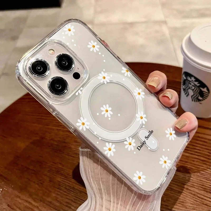 Summer Fruit Lemon Wireless Charger Phone Case with Floral Design