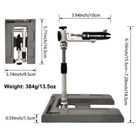 Foldable PA6 Base Anodized Aluminum 360° Rotary Fly Tying Vise 1