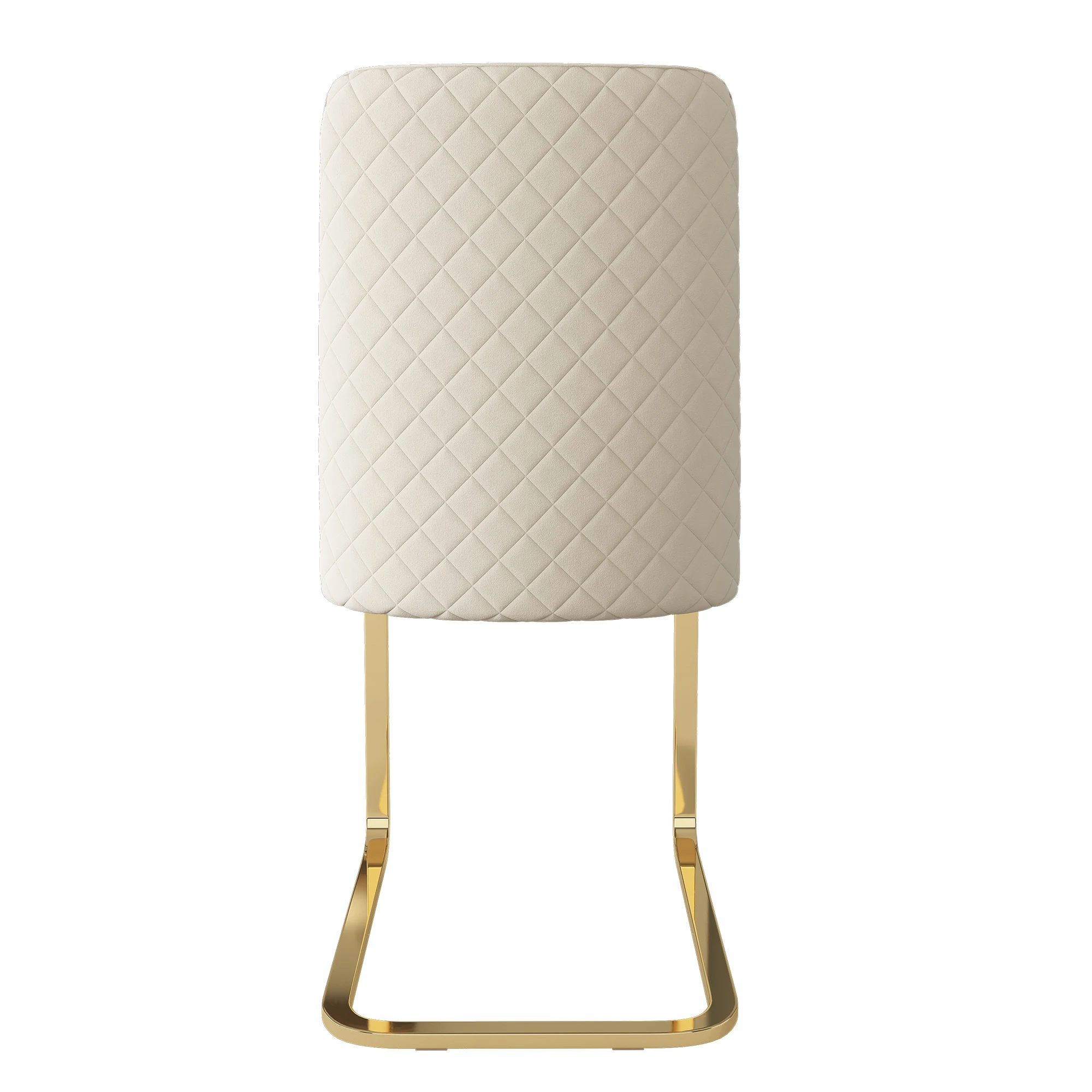 Samt-Esszimmerstuhl, luxuriös, Wohnzimmer, Schlafzimmer, Lounge-Sessel, Diamant-Rückenlehne, mit goldfarbenem Metall – Detail 10