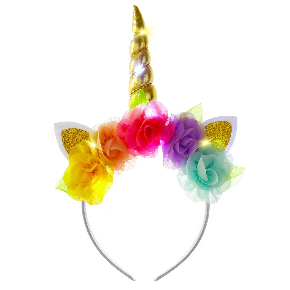 Girls Dress princess costume kids clothes Led Light Unicorn Costumes for Girls Birthday Christmas Outfit