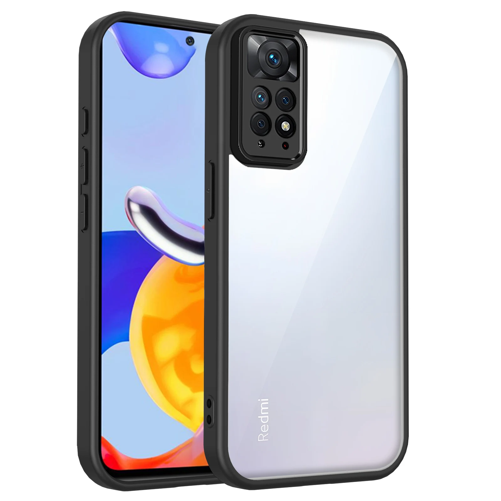 Durable Shockproof Matte Acrylic Phone Case - Clear Hard Cover