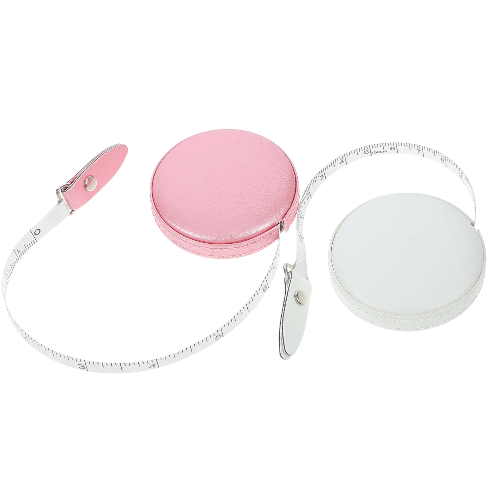

2 Pcs Mini Measurement Tape Pink Chest Circumference Body Craftsman Pu Pocket Measuring Retractable