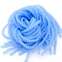 Faceted Rondelle Crystal Beads for Jewelry Making - Multipack of Various Sizes (Blue 175)