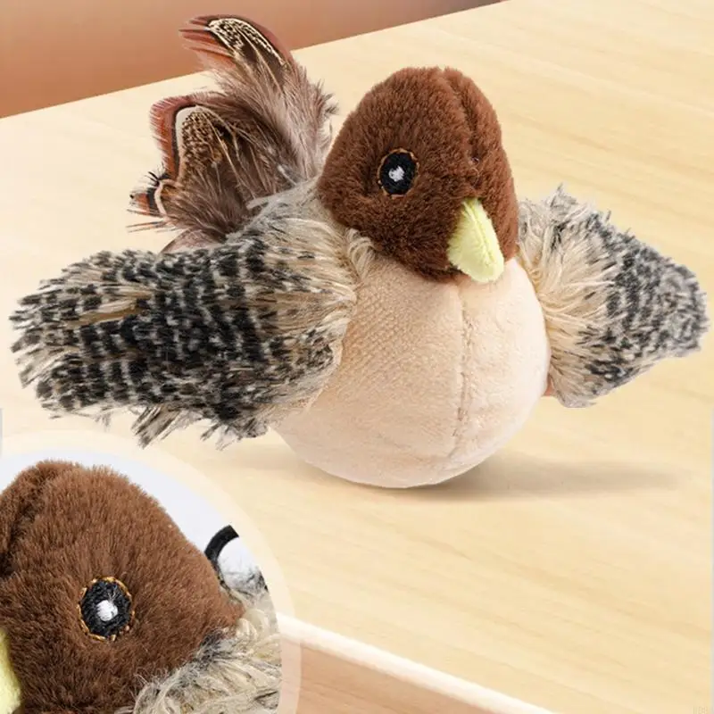 Interactive Sparrow Cats Toy with Life Like Designs And Authentic Bird Calls For Indoor Cats Entertainment And Exercise