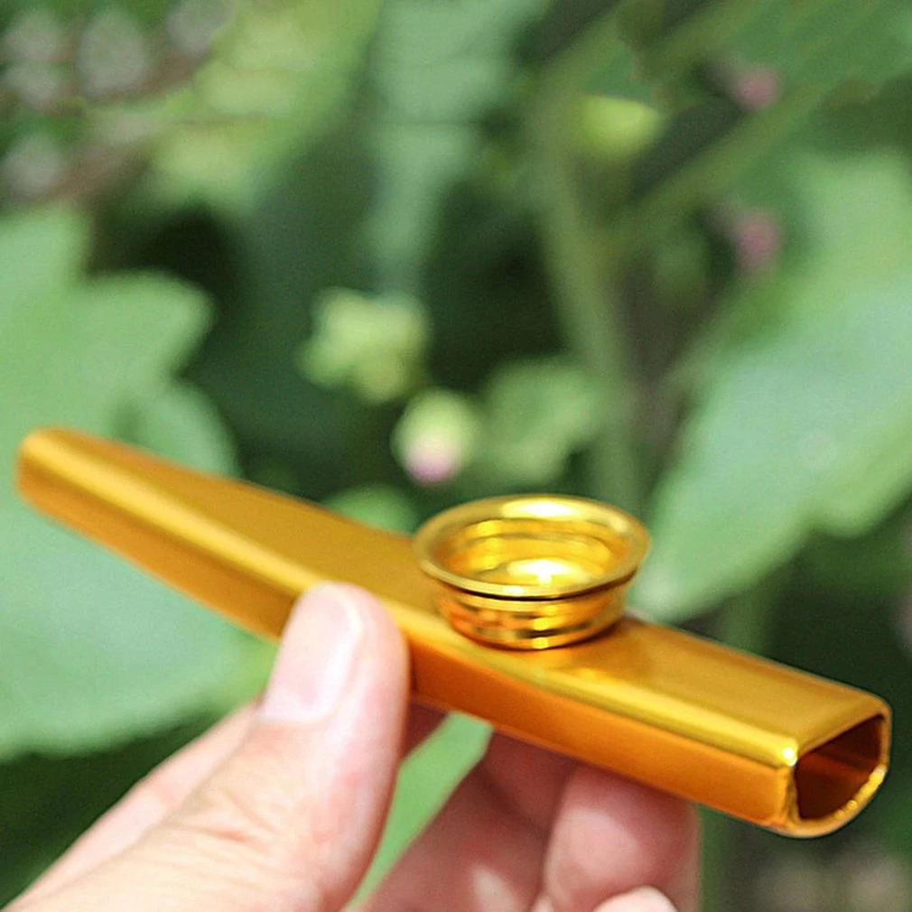 Kazoo En Alliage D'aluminium Argenté Avec Membrane En Flûte Diaphragme