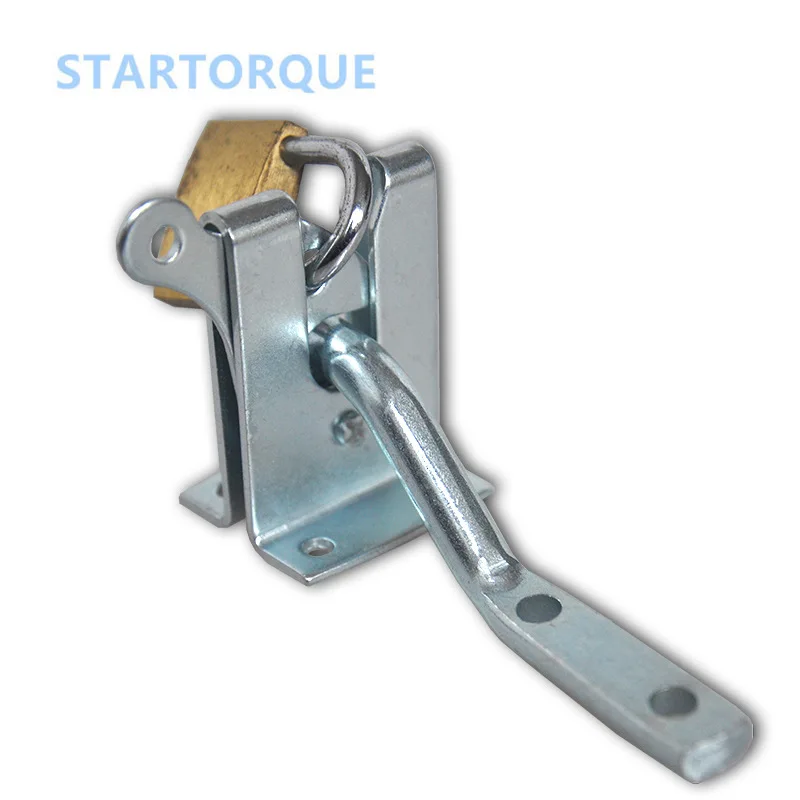 

Self Locking Gate Gravity Latch Electroplated Steel Hasp Latch Auto Barn Door Lock for Garden Fence Pasture Farm Self-locking