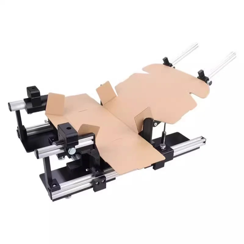 Caixa de papel dobrável, caixa de fixação dobrável, ferramenta assistente dobrável, máquina de embalagem manual com dimensões ajustáveis