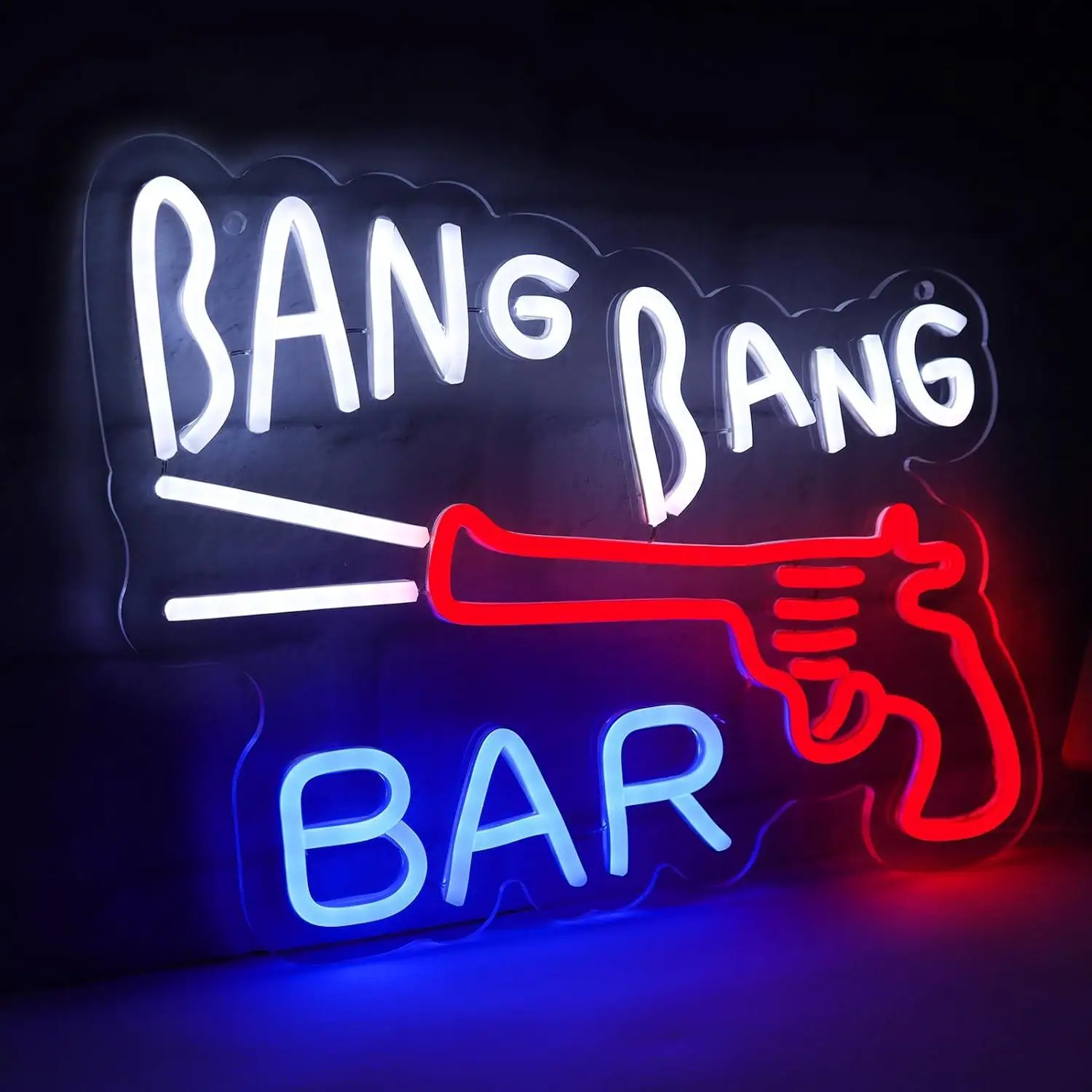Bang Bang Bar Neon Signs USB Dimmable Neon Lights for Bar Pub Bedroom Man Cave Restaurant Christmas Gift Business Bar Signs