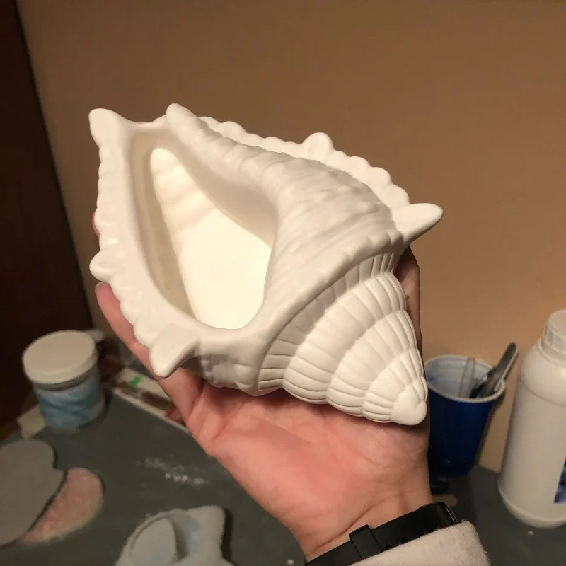 Conch Silicone Mold Potted Plant Jewelry Storage Box Concrete Gypsum Candle Cup Resin Home Decor flower silicone mould,silicone mold
