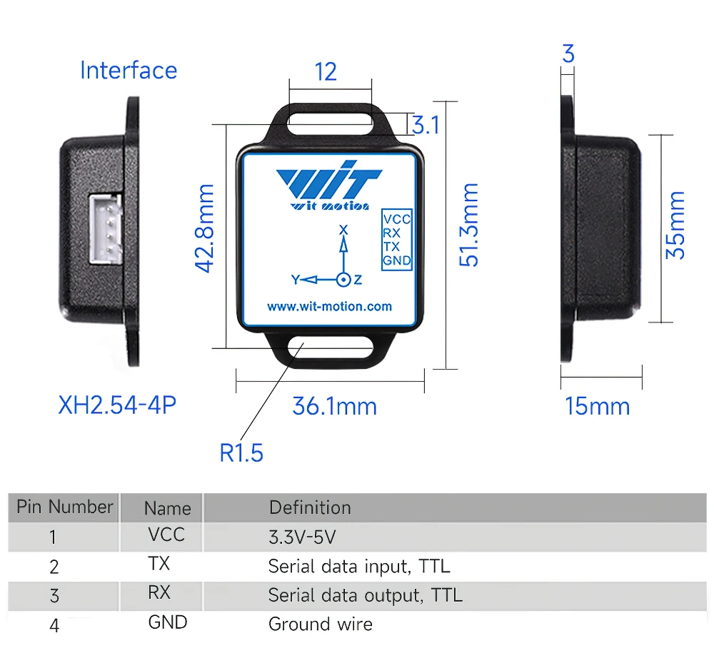 Witmotion wt61C mpu6050高精度Nviches、6軸アクセラレーション (-16g) Gyro角度 (xy 0.05 °)  、kalmanフィルタリング付き AliExpress