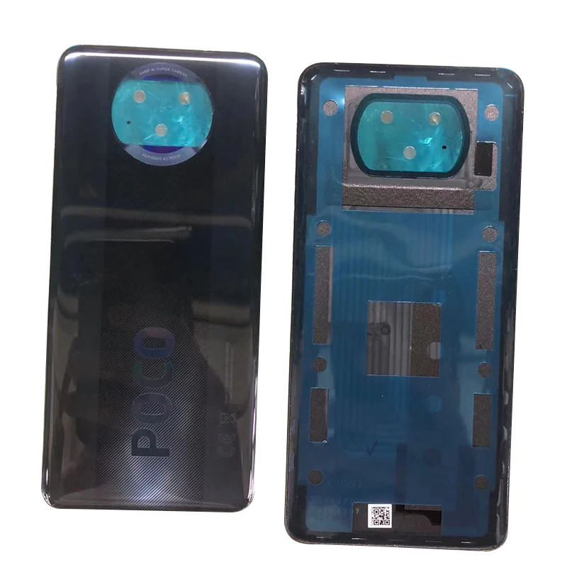 Phone Back Cover For Xiaomi Poco X3 Pro Battery Cover Back Glass Panel Rear Housing NFC Housing