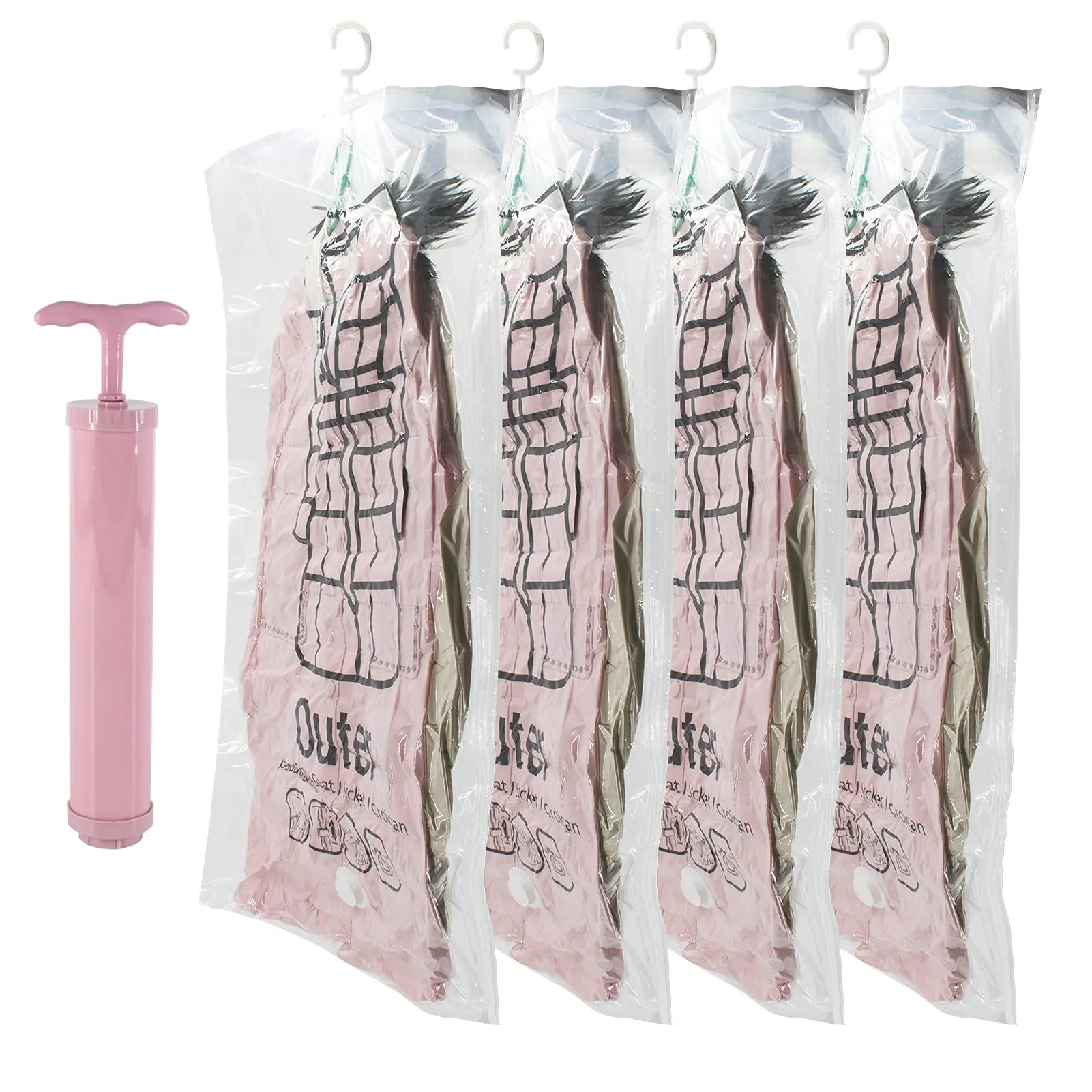Hanging Vacuum Storage Bags Clothes Storage Bag Reusable Vacuum Bags for Dresses Coats Down Jackets and Other Clothes storage bag,clothes storage bag,vacuum storage bags