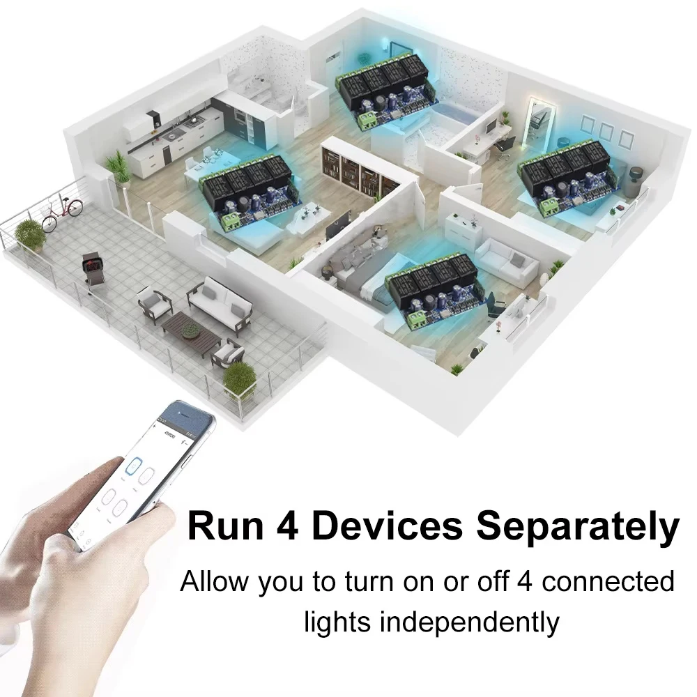 4CH Smart Wifi Switch Smart Relay Module DC 5V 12V 24V 48V Wireless Switch Timer Phone Remote Control For EWeLink Google Home smart switch