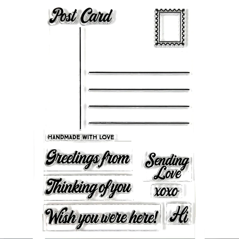 2022 New Arrival Postcard Stamp DIY Silicone Seals Scrapbooking/Card