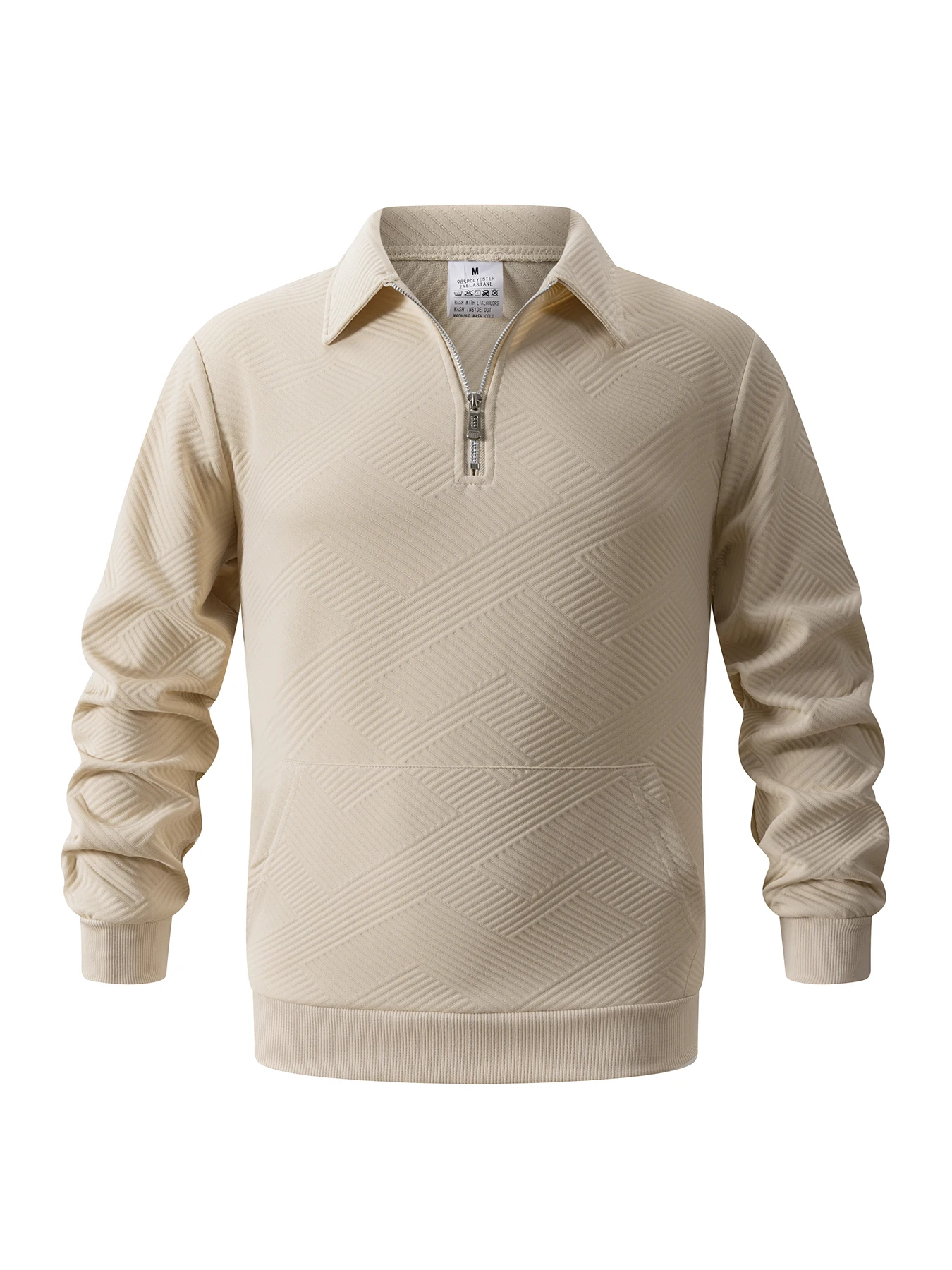 Autumn Mens Casual Sweatshirt Quarter Zip Pullover