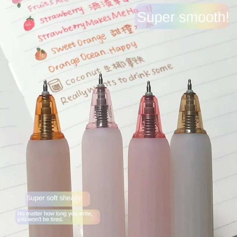 과일 향 젤 컬러 펜, ST 헤드, 더블 비드 구조, 부드러운 글쓰기, 그래피티 마킹 문구, 0.5mm, 세트당 4 개