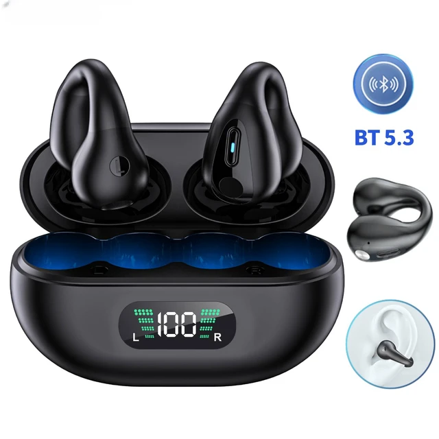 Auriculares Ambie inalámbricos con Bluetooth, cascos deportivos con sonido,  conducción ósea, 1:1 - AliExpress