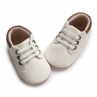 Fashionable 0-18M Boys and Girls' Shoes Classic Solid Color Leather Bottom Anti slip Preschool First Step Casual Sports Shoes 4