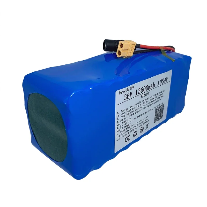 36V Battery13600mAh 10S4P XT60 18650 Lithium ion Battery Pack 13.6Ah For 42V E-bike Electric bicycle Scooter with BMS 2A Charger