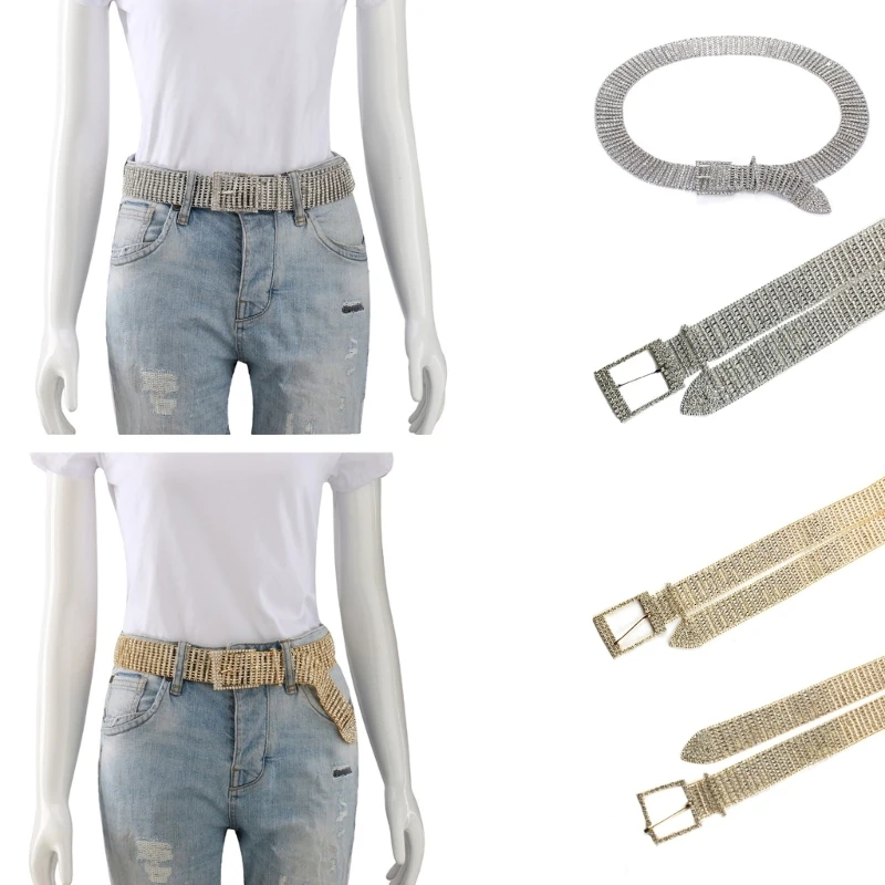 

Glinting Body Chains for Jeans Stage-performance for Women Girls Silver Golden for Dress Stage Club