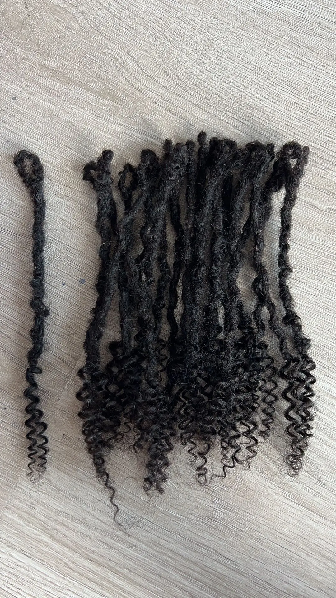 Soft Human Hair Dreadlocks Extensions Curly deep goddess with loop easy to install