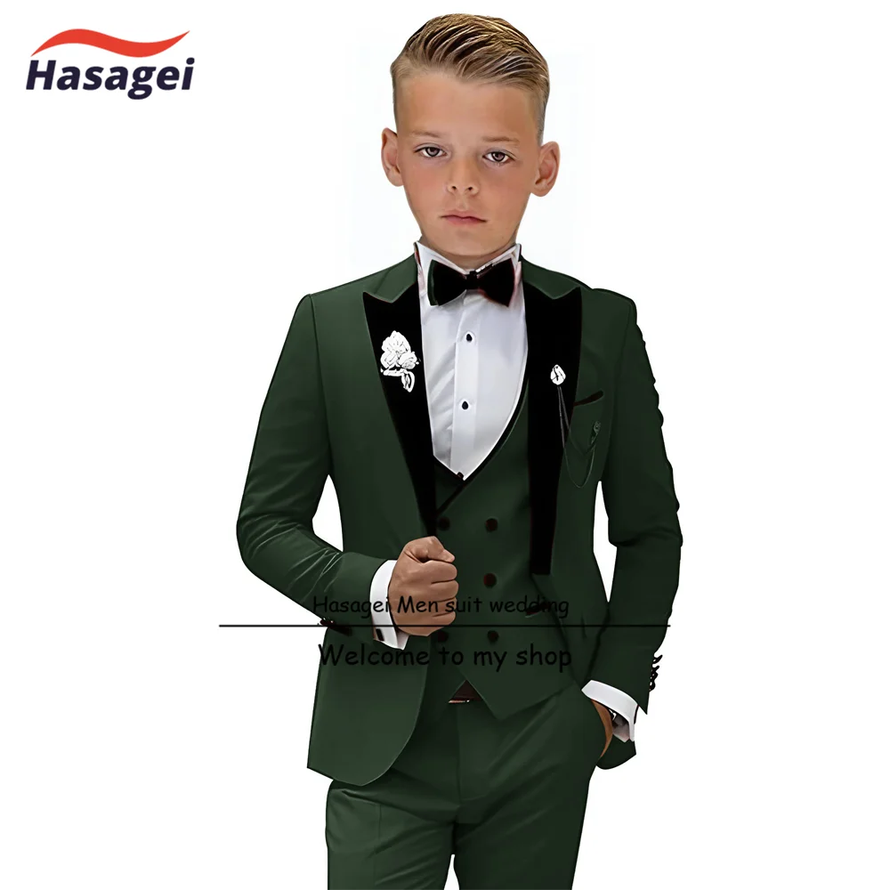 Beige Suit for Boys Wedding Tuxedo 3-Piece Formal Party Performance Wear for Kids 2-16 Years Old Blazer boys formal suit set