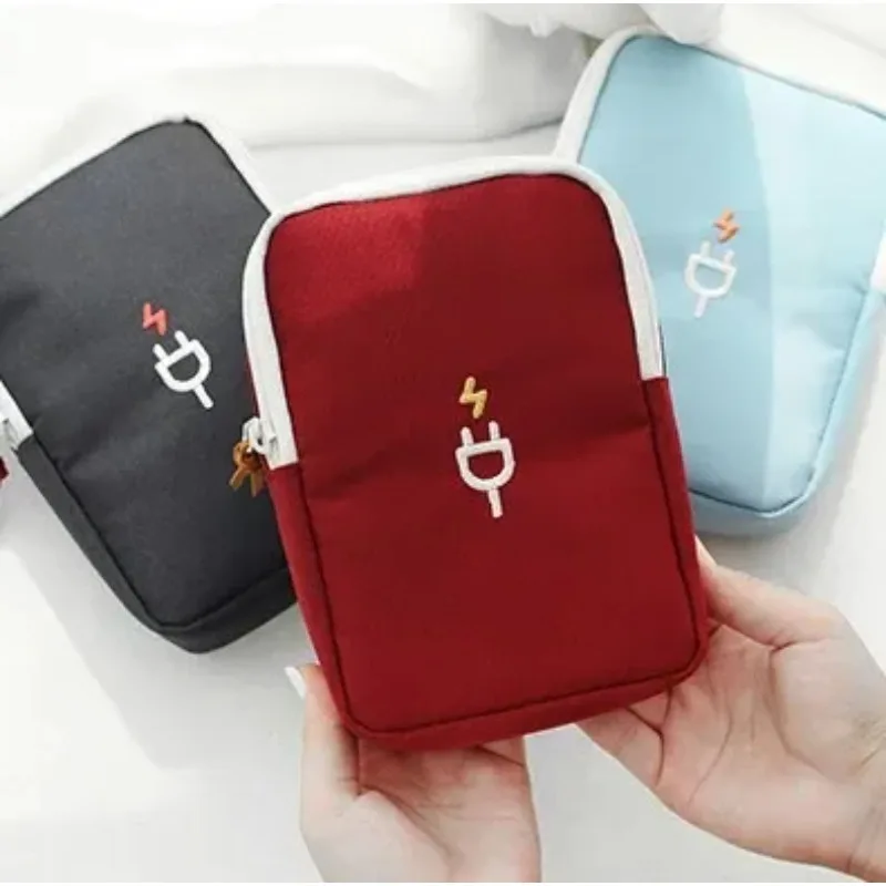 Travel Gadget Organizer Bag Portable Digital Cable Bag Electronics Accessories Storage Carrying Case Pouch for USB Power Bank