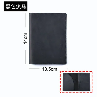 Customizable Cowhide Leather Passport Holder with Air Ticket Slot