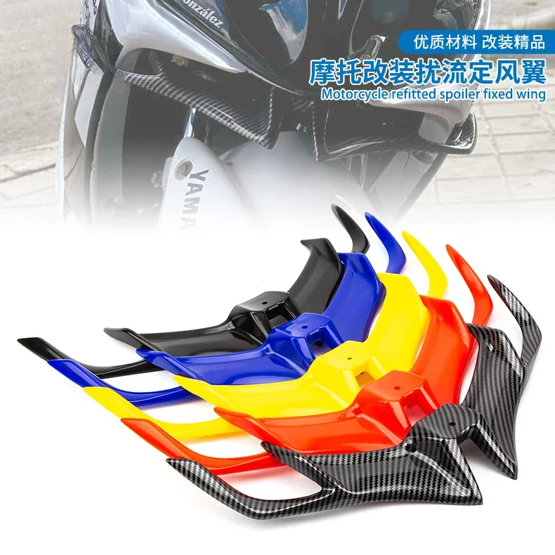 Durable Motorcycle Sport Downforce Naked Forntal Spoilers Aerodynamic Wing Deflector ABS For YAMAHA R15 v3 2017 2018 2019