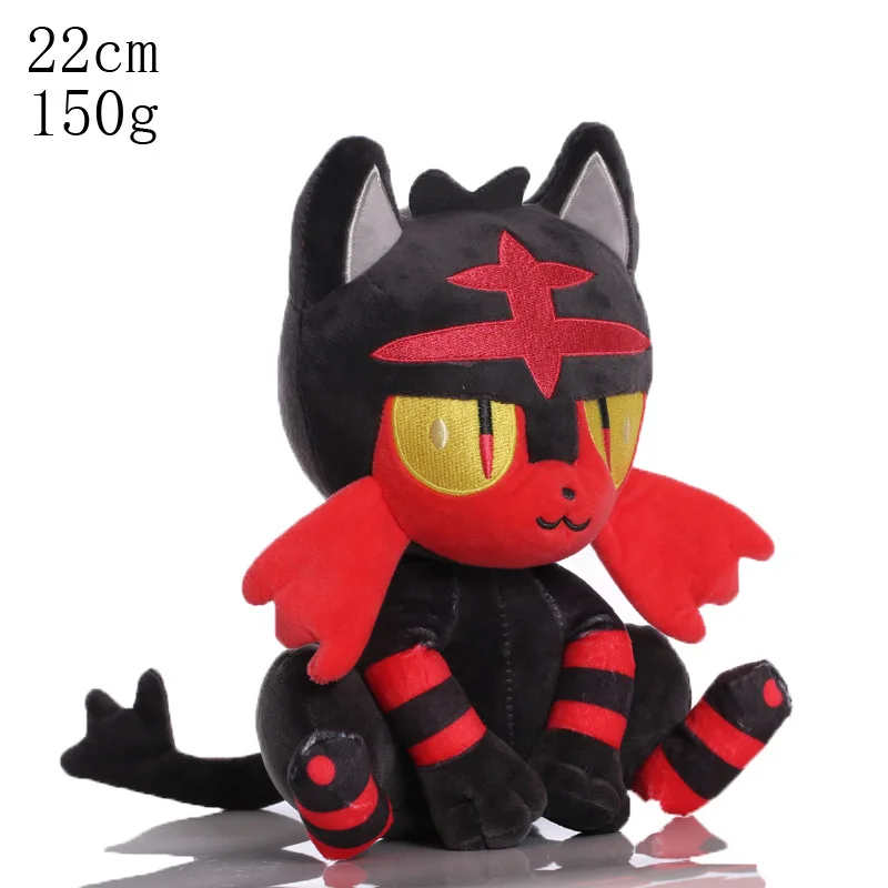 Cute Anime Pikachu Peluche Litten Plush Toy Anime Pokemon Stuffed Doll Kawaii Cartoon Toys Hobbies Room Docor Xmas Kid Gifts