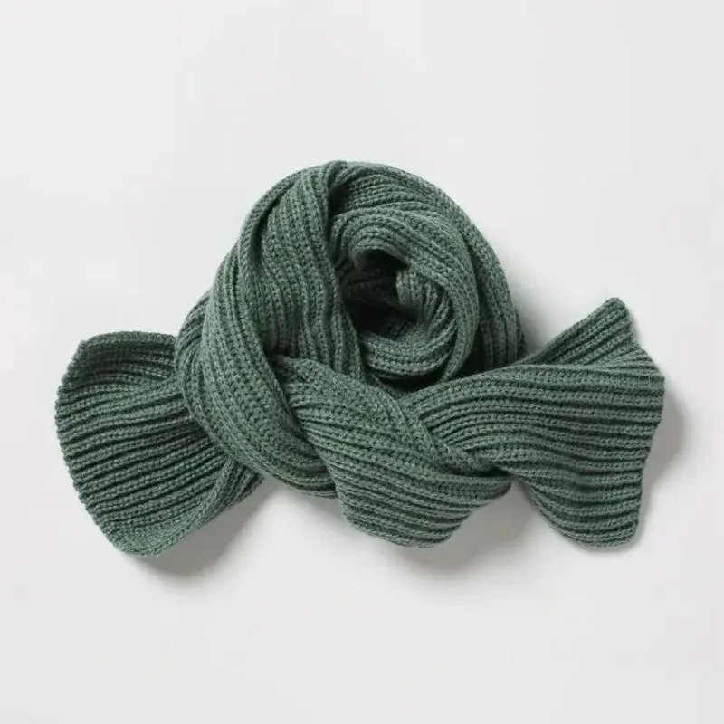 Children Winter Scarf Baby Warm Knitted Scarves For Ladies Boys Girls Soft Kids Scarf Women Thick Warm Black Accessories